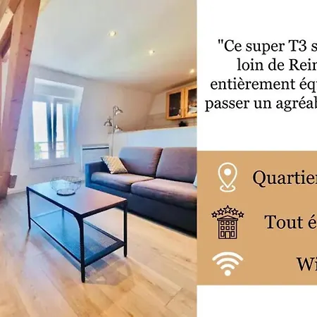 Rue De Reims Super T3 Equipe Et Parking Prive